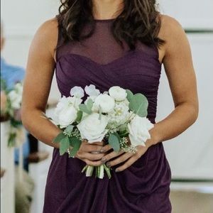 David’s Bridal, Plum dress, size 4 - only wore once, condition like new